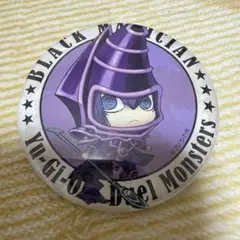 遊戯王　ゆーぽん　缶バッジ　ブラックマジシャン　難あり