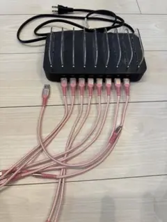 マルチポート USB 充電ステーション 8ポート ケーブル付き
