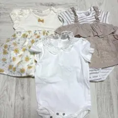 値下げ！美品❤️ロンパース・カバーオール 3点セット