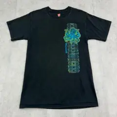 ヘインズ　ハワイ　オクトパス　タコ　トップス　Tシャツ　古着　ブラック　黒　S