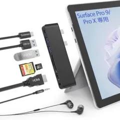 Surface Pro用4K HDMI+Thunderbolt4 USB-Cハブ