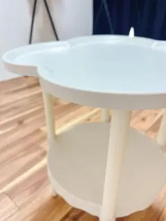 レトロポップ　ホワイト 雲形 サイドテーブル コーヒーテーブル　約50cm