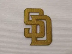 【MLB★WAPPEN】サンディエゴパドレス！ワッペン／タイプＡ金＜1枚＞★