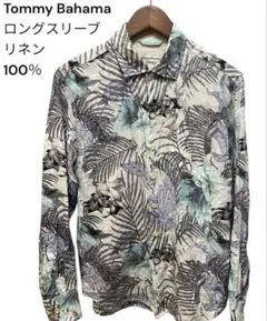 【Tommy Bahama】リネン100％アロハシャツ長袖90's US古着
