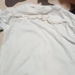 フリル付きホワイトシャツ 95cm
