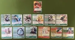 ワンピースカードゲーム　モンキーDルフィ赤緑　麦わらの一味　デッキパーツ