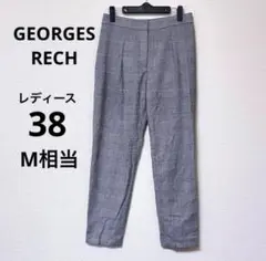 ジョルジュレッシュ　チェック柄　スラックス レディース　サイズ38 M相当