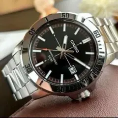 カシオ アナログ腕時計　新品　海外輸入ビッグフェイス　ステンレススチールモデル