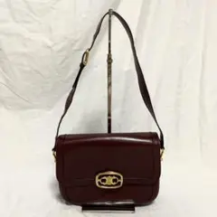 CELINE セリーヌ ヴィンテージ ブラゾン金具 レザー ワンショルダーバッグ