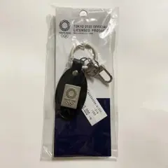希少⭐︎限定/東京2020公式ライセンス製品/牛革オーバルキーホルダー/キーリング