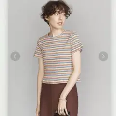 ビューティー&ユース★コットン マルチボーダー コンパクト Tシャツ