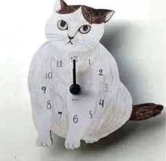 新品　松尾ミユキ　ダイカット クロック　Momo　猫　ねこ　ネコ