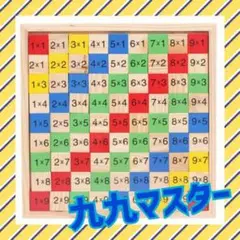 C9.かけ算 九九パズル 算数 知育玩具 かけ算マスター 木製