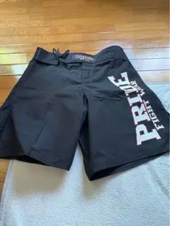 PRIDE ブラック ショートパンツ 格闘技用　L