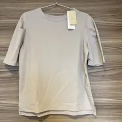 【新品未使用】ORIHICAライトグレー 五分袖 Tシャツ Mサイズ
