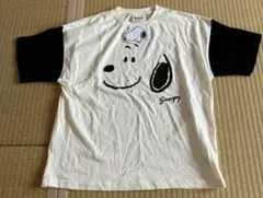 スヌーピー フェイスデザイン　半袖Tシャツ Mサイズ　※タグ付き、未使用