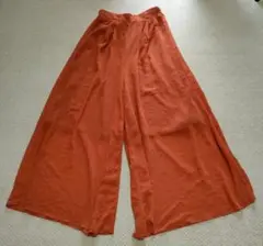 オレンジ ガウチョパンツ Mサイズ