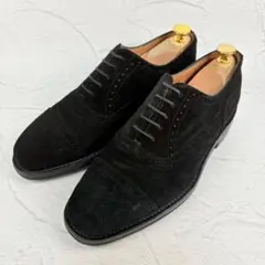 【良品】ジョセフチーニー アローズ別注 スエード セミブローグ 黒 6相当