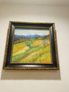 国立秀雄『安曇野山畑』油絵　直筆風景画　裏書サイン　高級額装 2025年最新】国立秀雄の人気アイテム - メルカリ