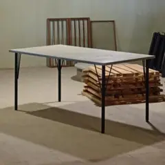ダイニングテーブル｜ライトグレー｜脚タイプ②｜横幅150cm｜薄塗りモルタル