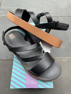 Grendene ZAXY URBAN SAND PLAT 黒/茶　36