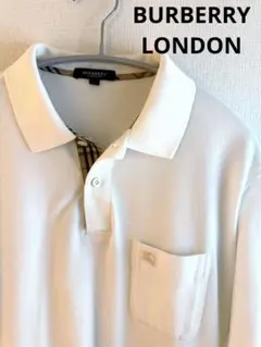 BURBERRY LONDON 長袖　ポロシャツ　Lサイズ　バーバリー　ロンドン