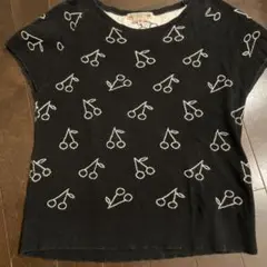 チェリー柄 キッズTシャツ XSサイズ