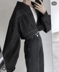 ショートデニムジャケット