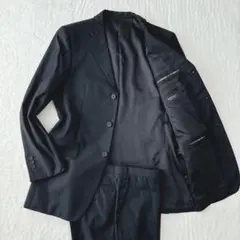 【美品】バーバリーブラックレーベル　スーツ　セットアップ　3ボタン 黒