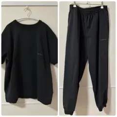 【NUMERALS】 鹿の子Tシャツ、鹿の子イージーパンツ　セットアップ　黒M