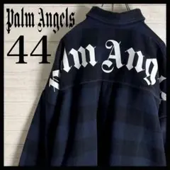 【タグ付未使用】パームエンジェルス バックアーチロゴ チェック柄 ネルシャツ44 Palm Angels (パームエンジェルス) チェック プリント 長袖