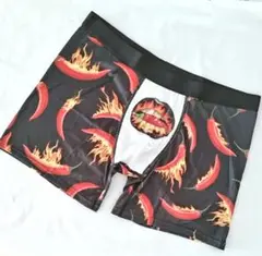チリペッパー柄 炎 ボクサーパンツ XL 派手 ユニーク メンズ インナー