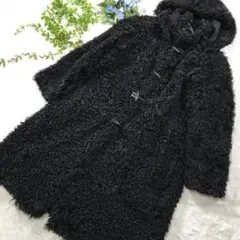 【ENBA】エンバ♡毛皮♡ファーコート♡ロングコート♡フード付き♡スタンドカラー