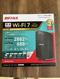 新品未使用　バッファロー製 Wi-Fiルーター「WSR-3600BE4P-BK」