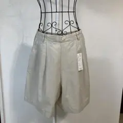夏 ショートパンツ ベージュ 綿、レーヨン Mサイズ 新品タグ付き