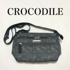 CROCODILE ショルダーバッグ　ブランドロゴ　刺繍　ユニセックス