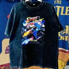 ストリートファイター　Tシャツ メンズ 半袖 アメリカアニメ 少女 戦闘シーン