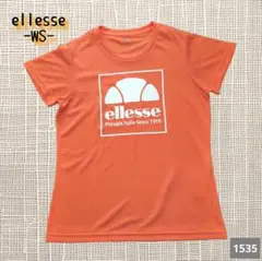 A-1535〈ellesse〉 オレンジ 半袖Tシャツ　Sサイズ