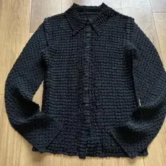未使用に近い　MOGA　モガ　長袖デザイン透かしシャツ　カーディガン