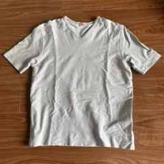 ◾️EZ by ZEGNA◾️Tシャツ ベージュ Vネック Lサイズ 三陽商会