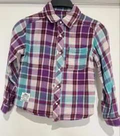F.O.KIDS リバーシブル　チェック柄　長袖シャツ