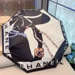 CHANEL 折りたたみ日傘 ブラック