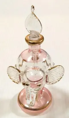 香水瓶 シンガポール ゾウデザイン　ガラス細工 未使用 11×4.5×6cm