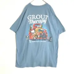 3123　アニマル　犬　トラック　半袖　Tシャツ　バックプリント　水色