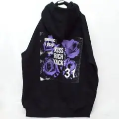 KRYclothing ムラサキ薔薇 バラ パーカー XXL