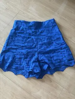 ZARA ブルー　ショートパンツ