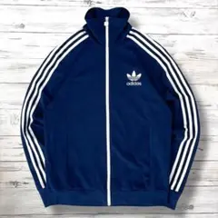 adidasoriginals トラックジャケット 刺繍ロゴ 紺色 L 1313