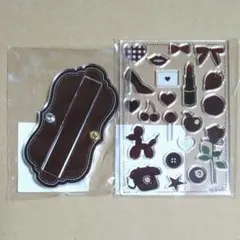 フクヤ キャラ福くじ おなまえカスタム ネームタグ パーツ バーガンディ ②