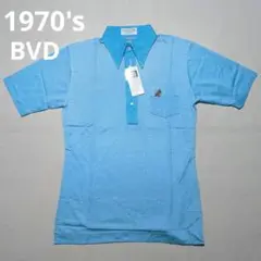【70s】ビンテージポロシャツ BVD M 未使用【希少】