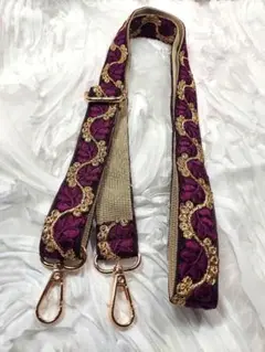 お得8-3インド刺繍リボン※ショルダーストラップ　スマホストラップ　送料込み